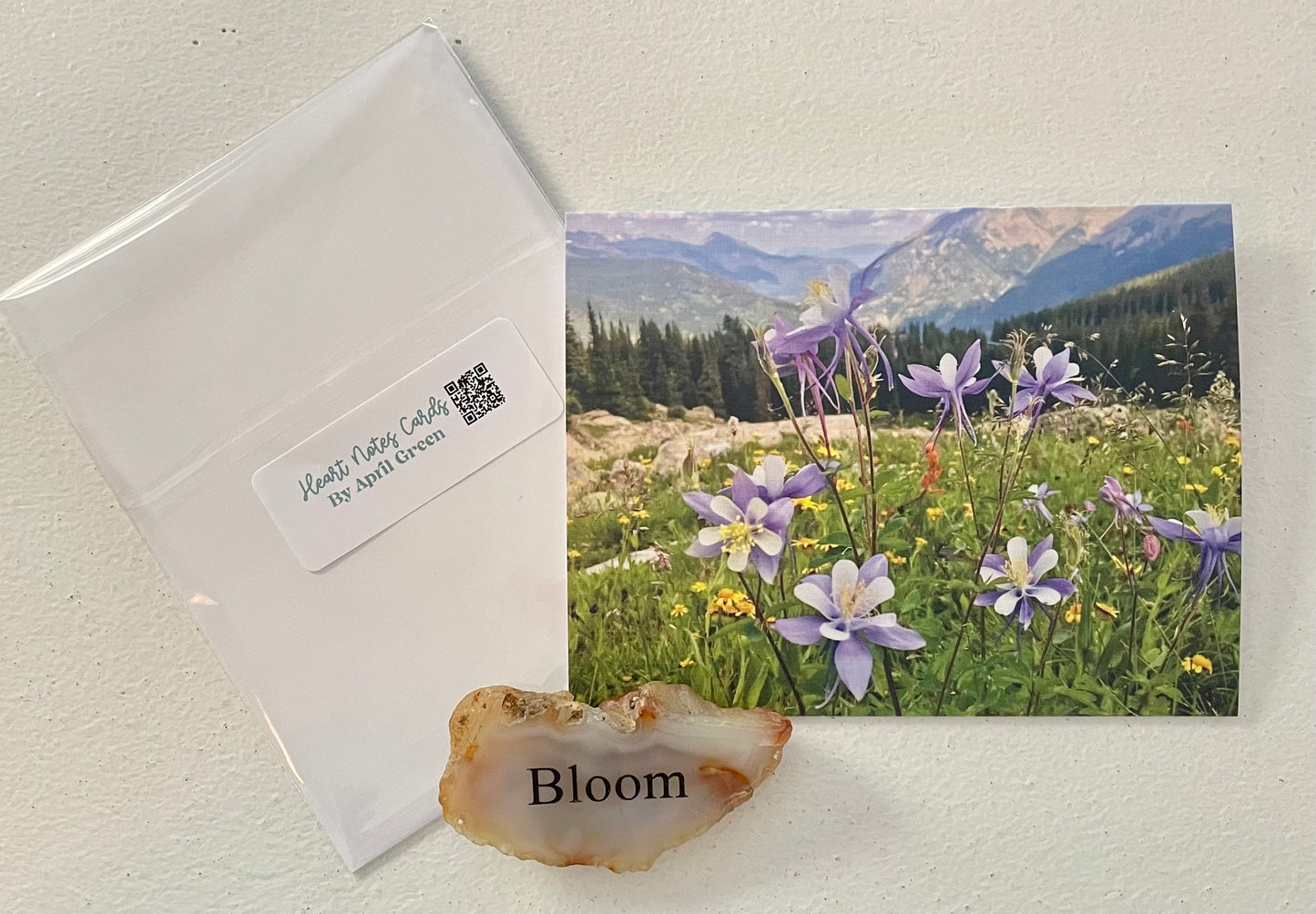 Colorado Columbines Single Nature Original Photography Greeting Card with Traditional White Envelope